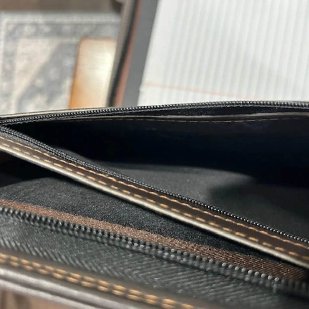 Vegan Leather 13.5x10.5 Binder Organizer Portfolio w/ Notepad zippered